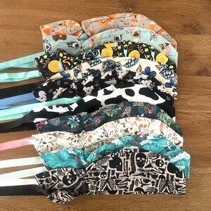 NWOT 10 Ponytail Scrub Caps Bundle